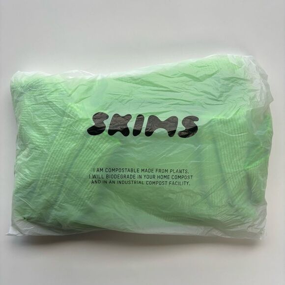 Skims Waffle Long Sleeve T-Shirt - Neon Green - 4x - NWT - Picture 8 of 10